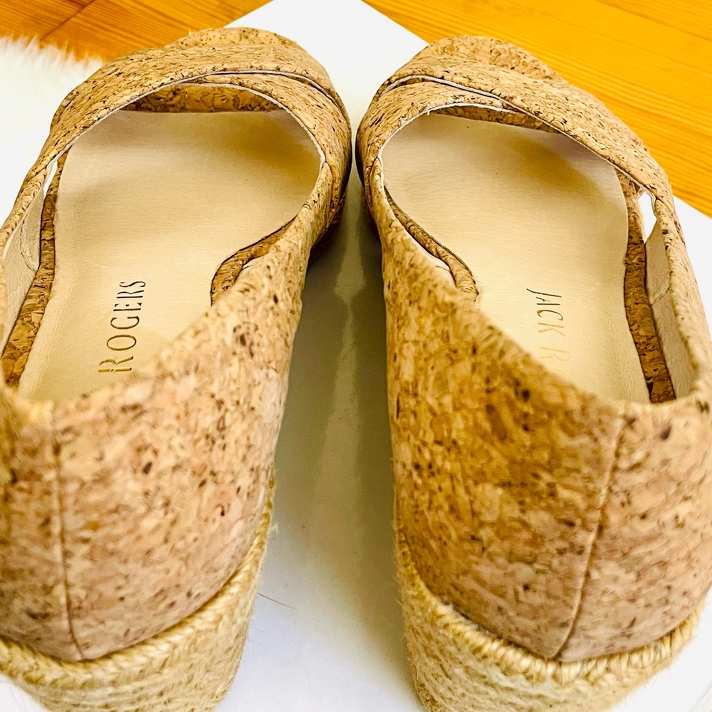 Jack Rogers Palmer Wedge Espadrille Sandals, EUC - Picture 9 of 14